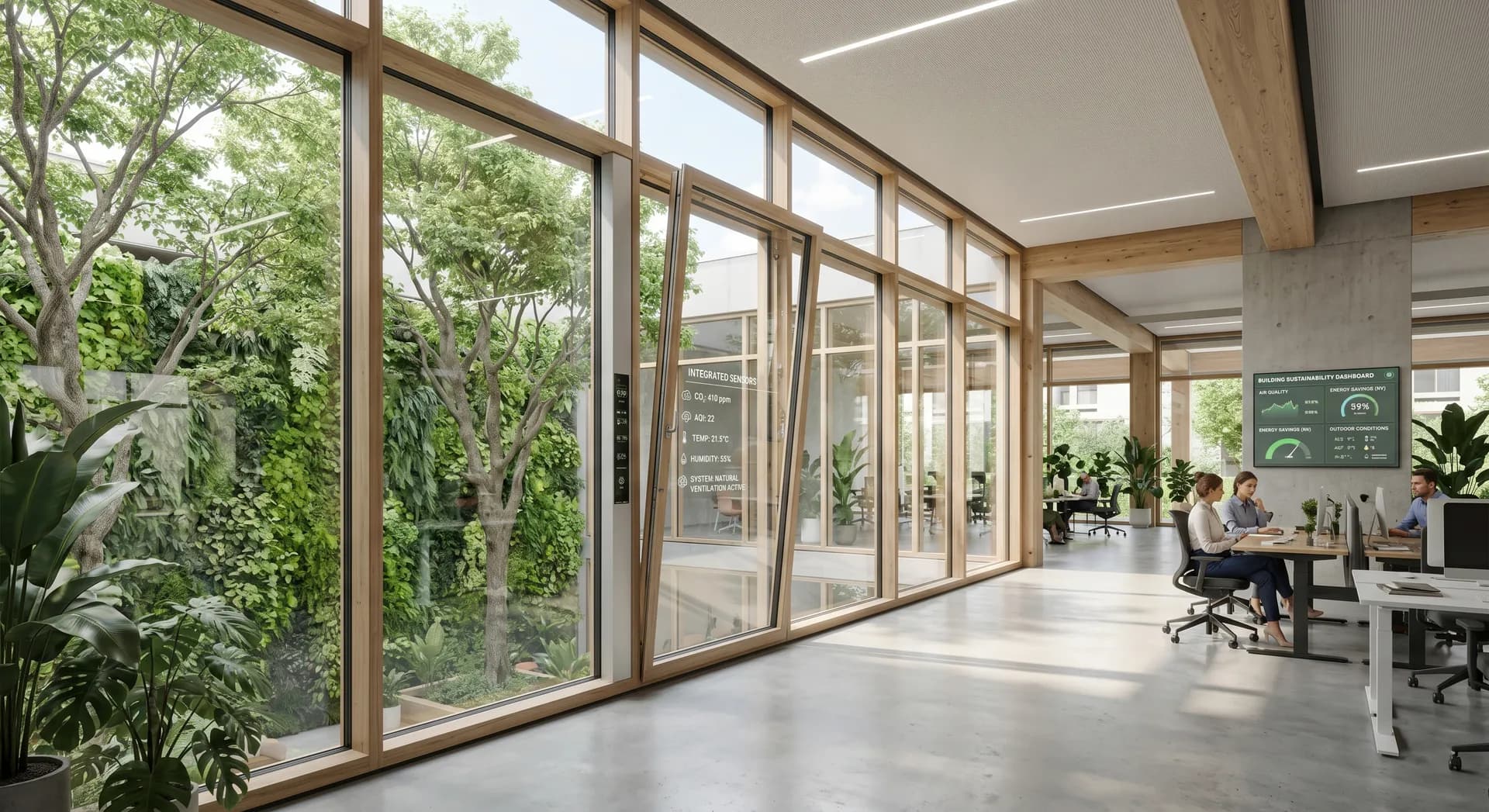 التهوية الطبيعية في الواجهات الزجاجية: اتجاهات حديثة