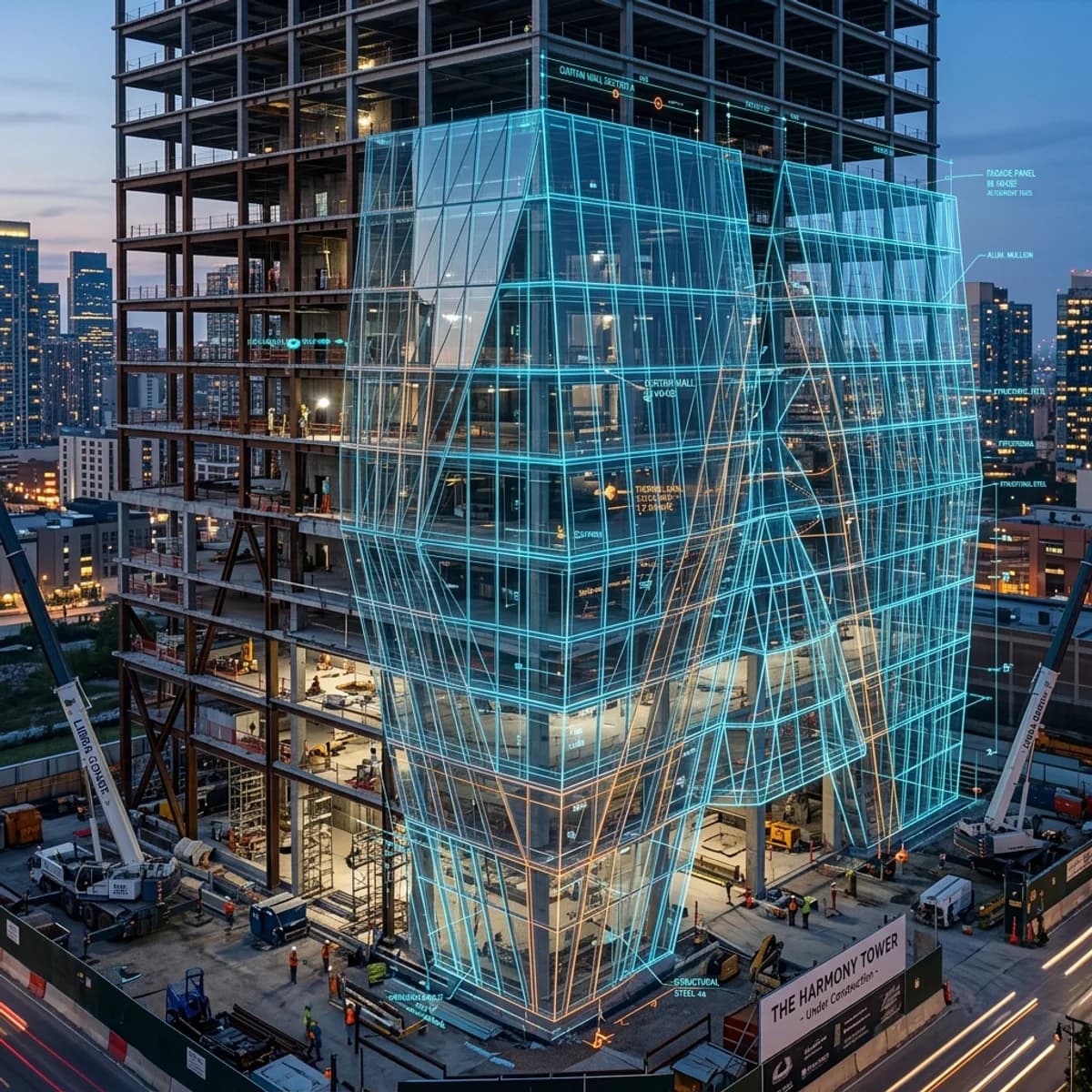 دور تقنية BIM في رفع كفاءة تنفيذ واجهات الألمنيوم والزجاج