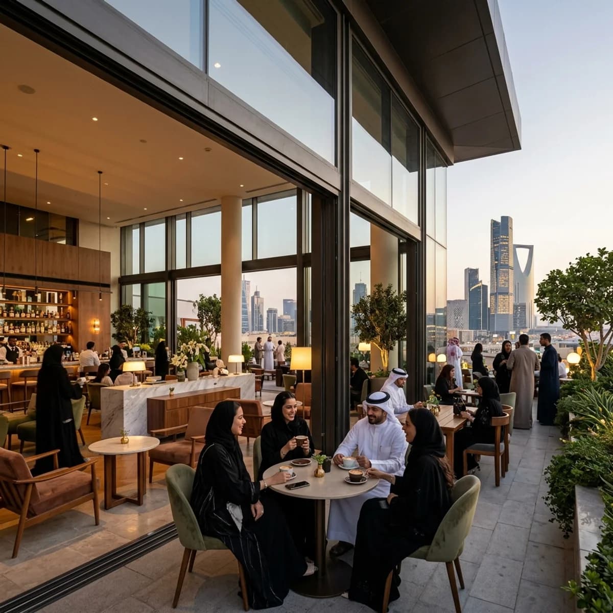 أنظمة زجاج البانوراما والمقصلة: تريند المطاعم والفلل الفاخرة