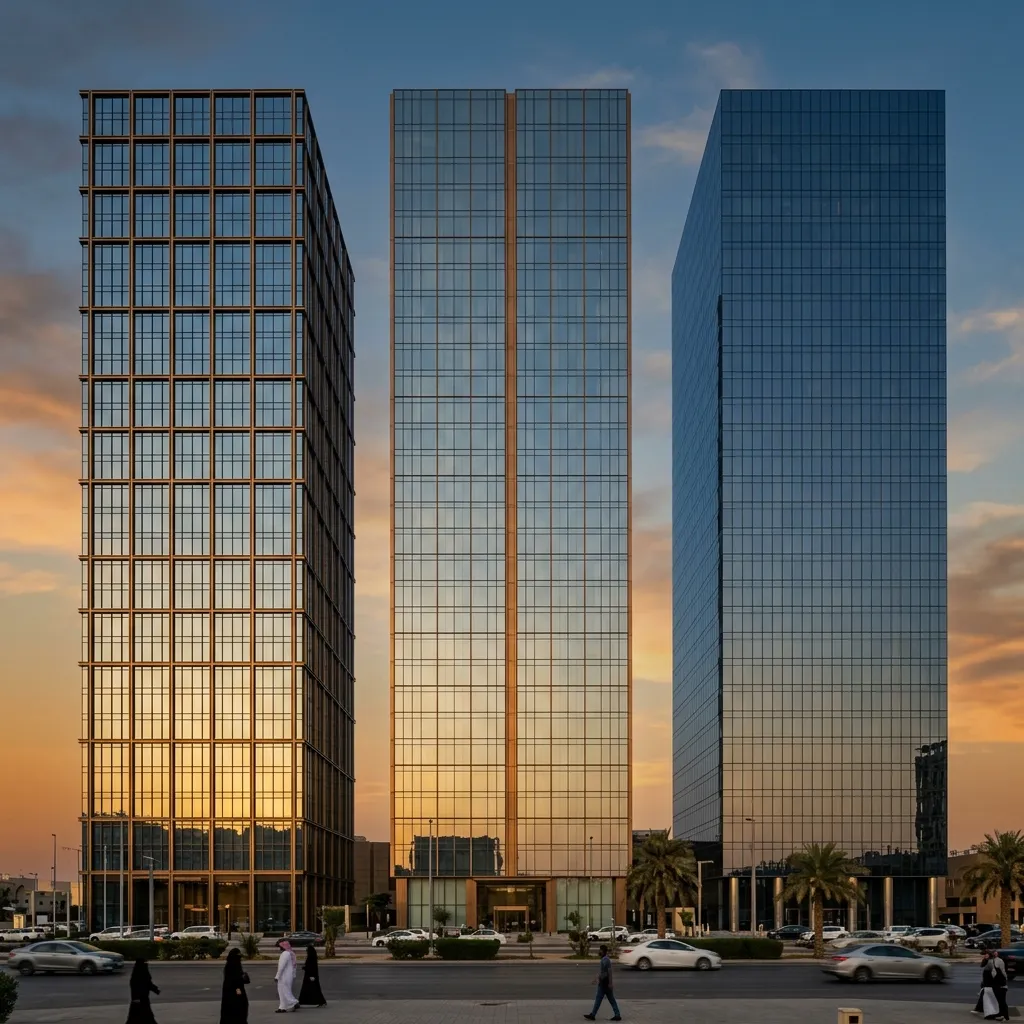 مقارنة بصرية بين ثلاثة أنظمة كرتن وول Stick System Unitized System Structural Glazing بأسعارها 2026 لمشاريع الرياض